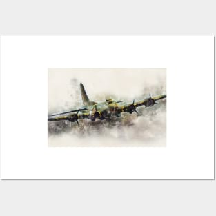 B-17 Flying Fortress - Painting Posters and Art